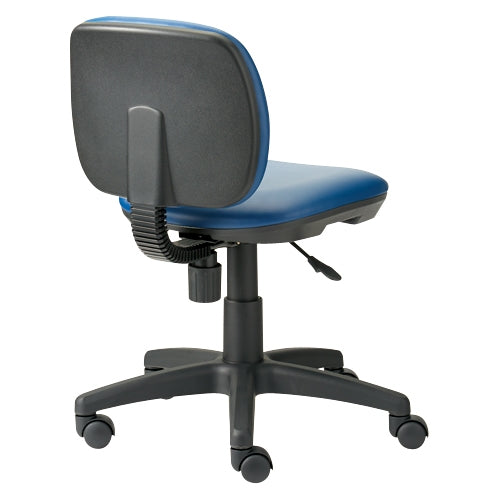 PLUS（プラス）オフィス家具 事務イス KC-JF62NL ブルー レザー張り　