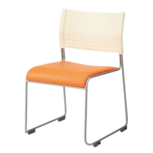 PLUS（プラス）オフィス家具 会議イス ASL-110PV-OG オレンジ　4550537125340