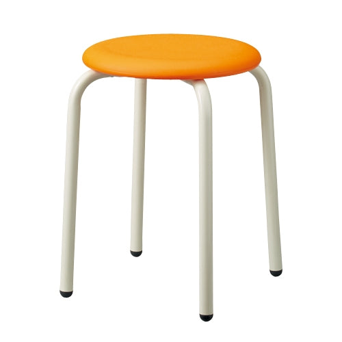 PLUS（プラス）オフィス家具 丸イス RS-42P オレンジ SH420　4549043906598