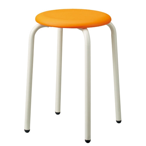 PLUS（プラス）オフィス家具 丸イス RS-42P オレンジ SH420　4549043906598