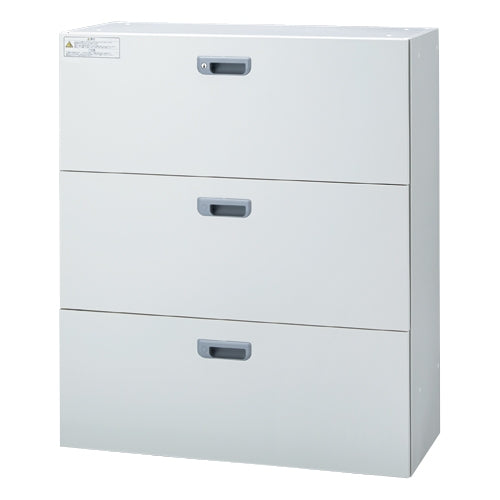 PLUS（プラス）オフィス家具 Jeラテラル3段保管庫 JE-105H-3 W4 D450　
