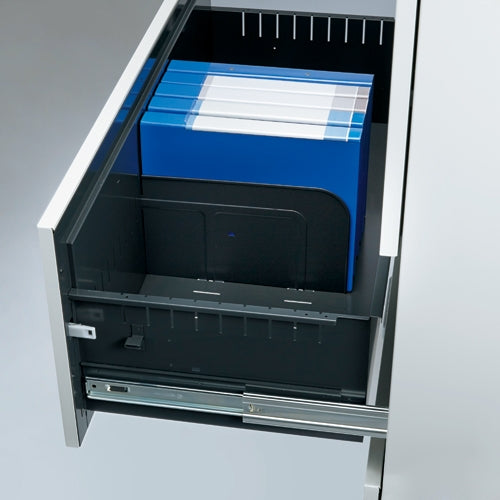 PLUS（プラス）オフィス家具 Jeラテラル3段保管庫 JE-A105H-3 W4 D400　