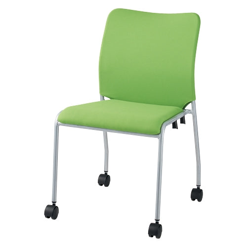 PLUS（プラス）オフィス家具 会議イス GK-30R グリーン 肘無キャスタ脚　