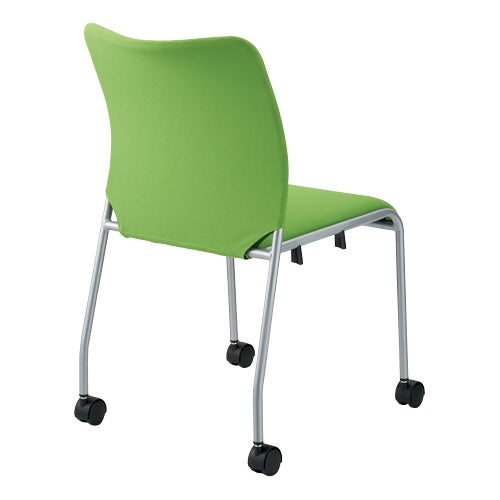 PLUS（プラス）オフィス家具 会議イス GK-30R グリーン 肘無キャスタ脚　