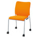 PLUS（プラス）オフィス家具 会議イス GK-30R オレンジ 肘無キャスタ脚　