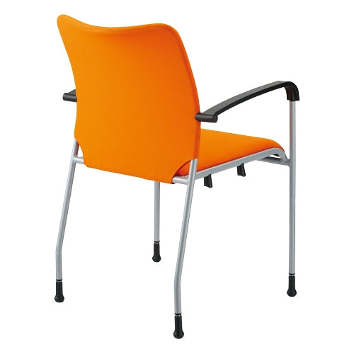 PLUS（プラス）オフィス家具 会議イス GK-A31R オレンジ 肘付　