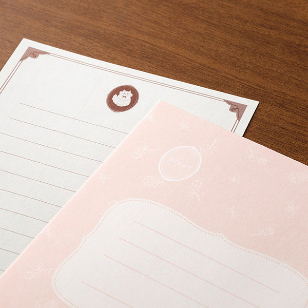 ミドリ レターセット９２２コラージュネコガラ 86922006　4902805869225（5セット）