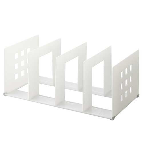 LIHITLAB. 仕切りラック390mm A-7322-1 乳白 4903419817565