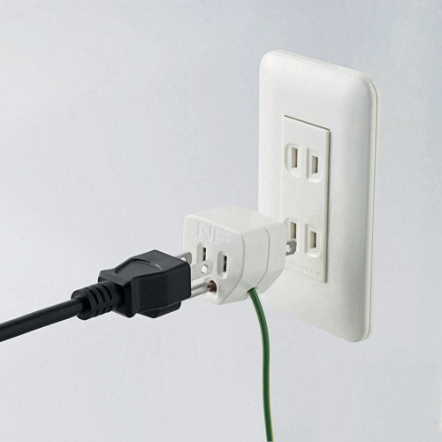 エレコム OAアダプタ 3P変換2P T-H32N 4953103035164