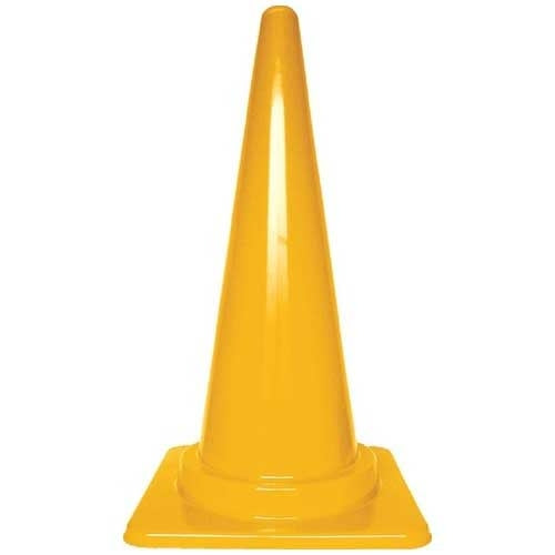 スマートバリュー 三角コーン 黄 N163J-Y 4547345050971