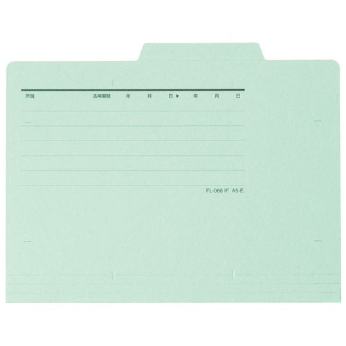 Ten pieces of positive individual folder FL-066IF A5E blue