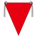 ユニット 三角旗 赤無地/372-61 4582183910155