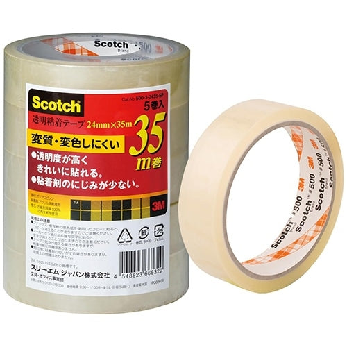スリーエムジャパン スコッチ透明粘着テープ24mmX35 m 4548623665320