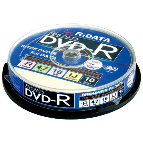 Ri-JAPAN データ用DVD-R 10枚 D-R16X47G.PW10SP B 4719303527980