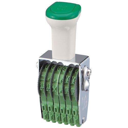 サンビー 回転印 欧文3号6連 TK036 明朝体 4962422111503