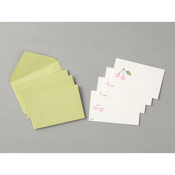 88564006 OS カードセット 活版 さくらんぼ デザインフィル 4902805885645（5セット）