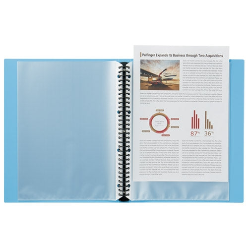 スマートバリュー リング式クリアブック 青10冊 D051J-10BL 4547345045779