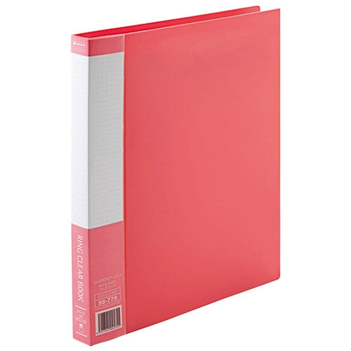 Smart Value Ring Type Clear Book 10 Red Books D051J-10RD 4547345045809