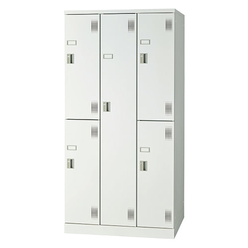 PLUS（プラス）オフィス家具 組立式ロッカー NAL-SH5C 変則5扉 中　