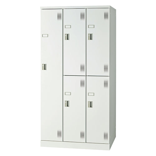 PLUS（プラス）オフィス家具 組立式ロッカー NAL-SH5L 変則5扉 左　