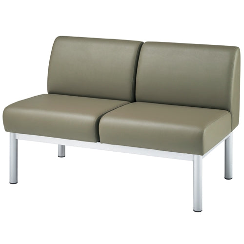 PLUS（プラス）オフィス家具 応接チェア D40LV-SF ブラウン 2人掛け　