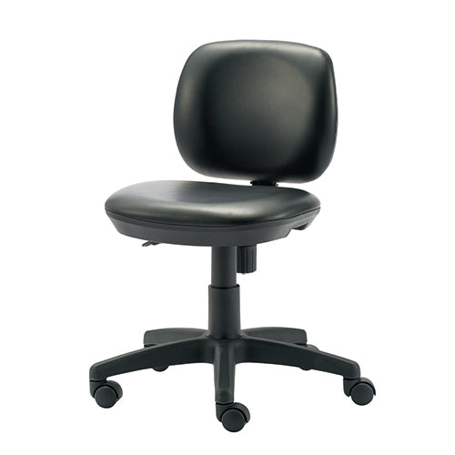 PLUS（プラス）オフィス家具 事務イス KC-JF62NL ブラック レザー張り　
