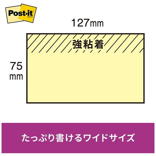 スリーエムジャパン Post-it強粘着655SS-RPY 4549395412129