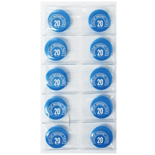Mitsuya Color Magnet MR-20 Blue 20mm 10 pieces 4902787412556