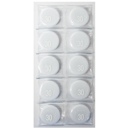 ミツヤ カラーマグネット MR-30 白 30mm 10個 4902787212538