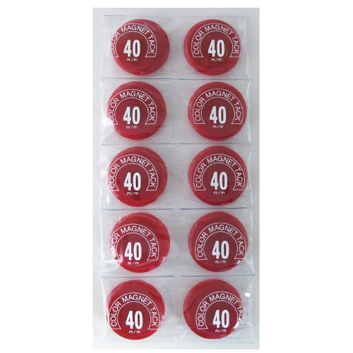 Mitsuya Color Magnet MR-40 Red 40mm 10 pieces 4902787312511