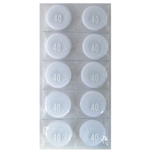 ミツヤ カラーマグネット MR-40 白 40mm 10個 4902787212514