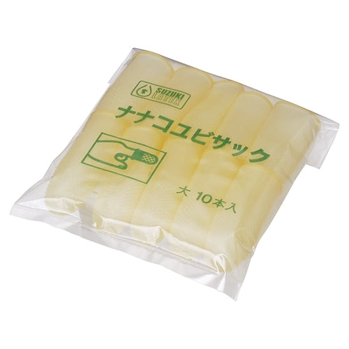 Suzuki Latex Nanako Finger Cot Amber Color Large 10 Pieces 4954965901116