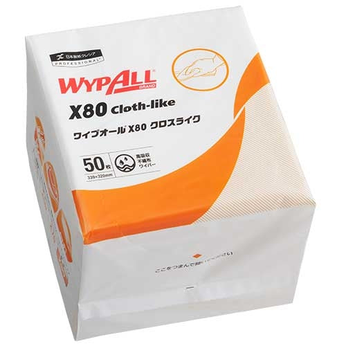 日本製紙クレシア ワイプオールX80クロスライク 4つ折り 50枚 4901750605858
