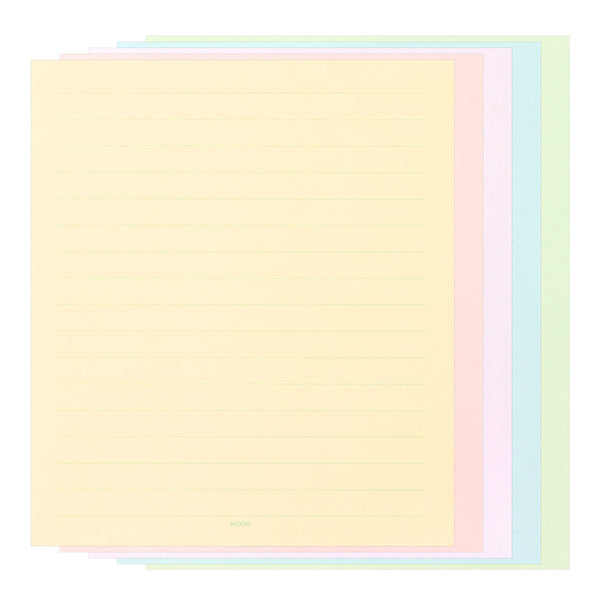 ミドリカラーレターセット 5色 便箋30枚+封筒10枚 91800-589 デザインフィル 4902805114271