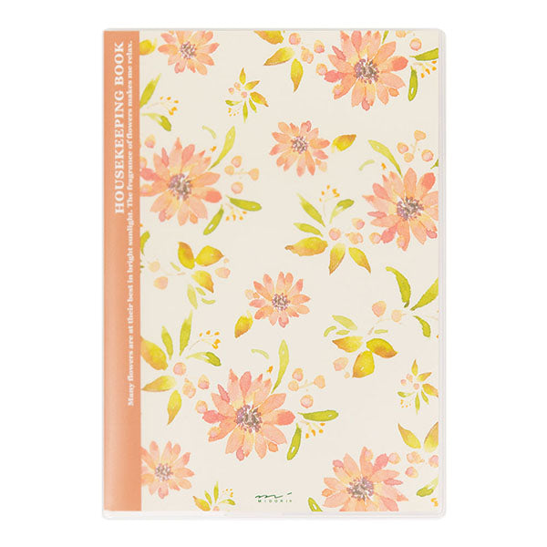 FL 家計簿 A5 花柄(1冊) ミドリ 91801556　4902805914864（3セット）