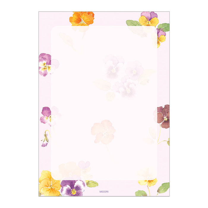 ミドリ デザインフィル  メモ カントリータイム 花柄 (91802108) 4902805921275