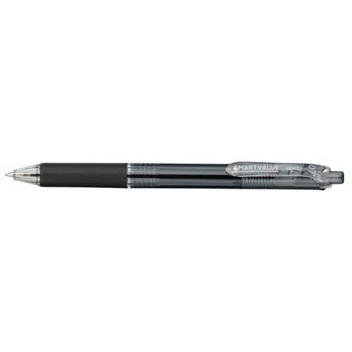Smart Value Retractable Oil-Based Ballpoint Pen H048J-BK Black 4547345052227