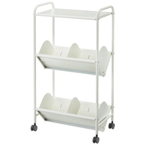 PLUS（プラス）オフィス家具 ★ファイルワゴンBR-2ST 2段天板付ホワイト　