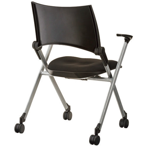 PLUS（プラス）オフィス家具 会議イス MCN23A ブラック 肘付　4942646171804