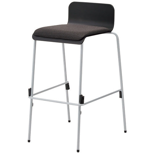 PLUS（プラス）オフィス家具 ハイチェア UB-4 シルバー脚 パッド付　