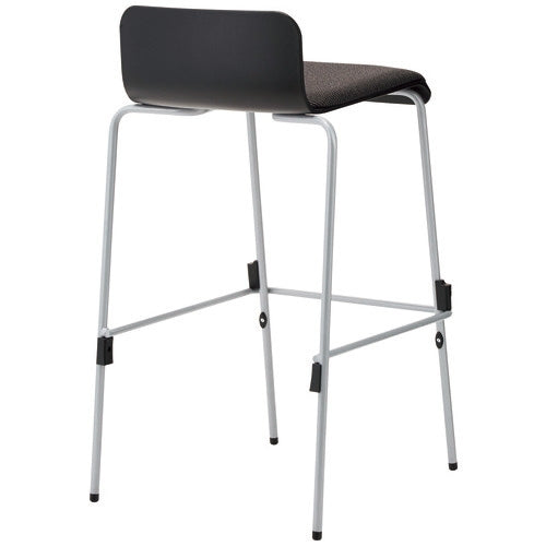 PLUS（プラス）オフィス家具 ハイチェア UB-4 シルバー脚 パッド付　