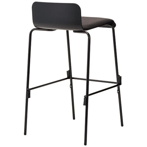 PLUS（プラス）オフィス家具 ハイチェア UB-4 ブラック脚 パッド付　