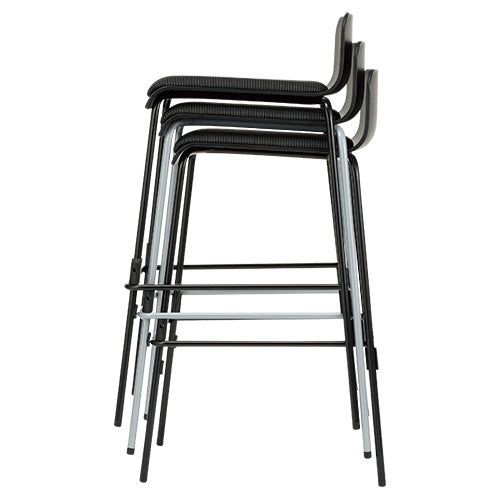 PLUS（プラス）オフィス家具 ハイチェア UB-4 ブラック脚 パッド付　