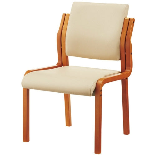 PLUS（プラス）オフィス家具 会議イス WF-C5LN ベージュ肘無 木製　4547345057710