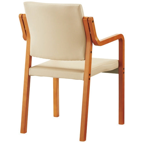 PLUS（プラス）オフィス家具 会議イス WF-C5ALN ベージュ 肘付 木製　4547345057727