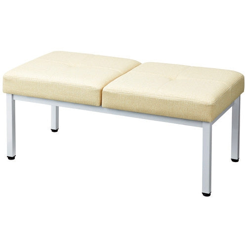 PLUS（プラス）オフィス家具 ロビーチェア L02W アイボリー 2人掛　4933178178560