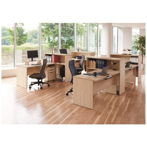 PLUS（プラス）オフィス家具 木製デスク W1400 RFPD-1470NA-NL　