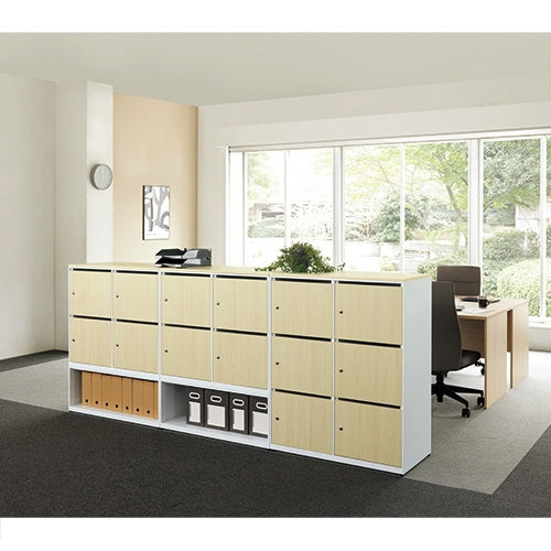 PLUS（プラス）オフィス家具 ロッカー用オープンラック 719957 ホワイト　4560258398954