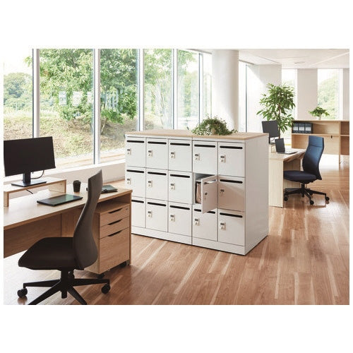 PLUS（プラス）オフィス家具 コンパクトPロッカー木天板 JCPL-0638T NA　