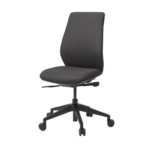 PLUS（プラス）オフィス家具 事務イス NC-R200 ダークグレー 布張り　